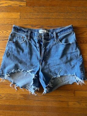 Abercrombie & Fitch Distressed Blue Denim Cutoff Shorts